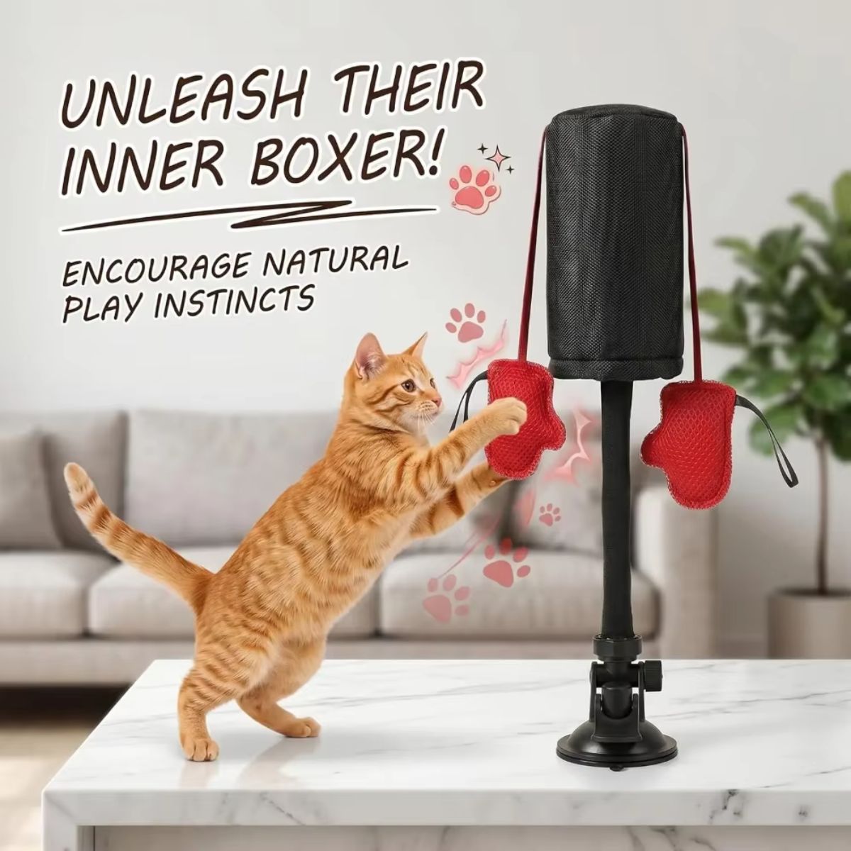 Interactive Paw Punch Cat Boxing Toy
