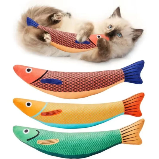 Interactive Catnip Saury Fish Kicker Toy