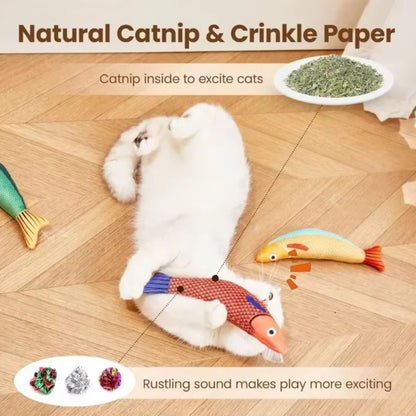 Interactive Catnip Saury Fish Kicker Toy