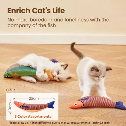 Interactive Catnip Saury Fish Kicker Toy